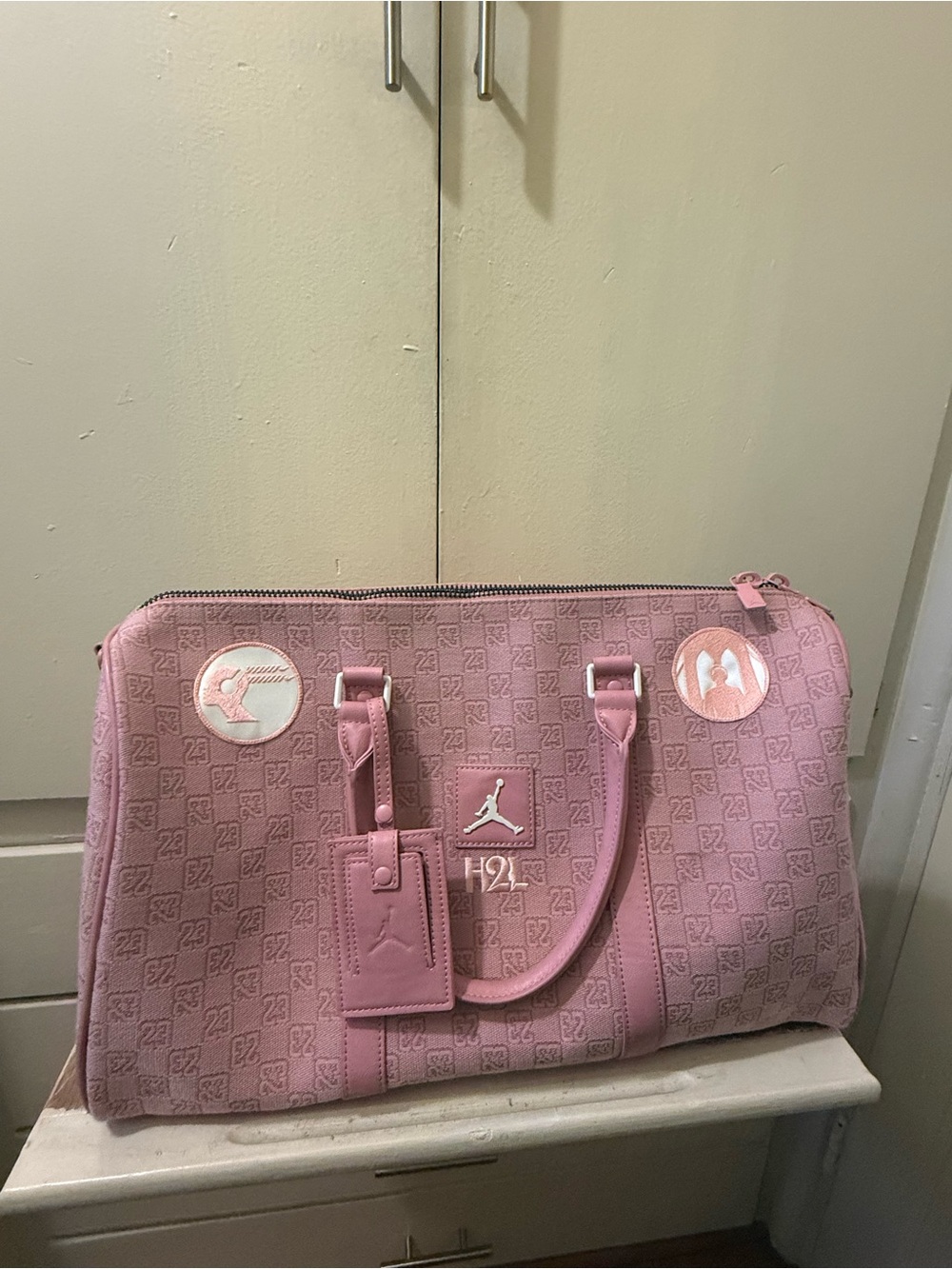 NEW Jordan Monogram Duffel Bag Pink